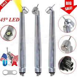 45 degree LED-E-generator surgical handpiece, standard head, push button 4 Holes. Air Exhausted Throw at the Back of...