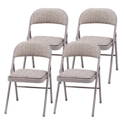 Enjoy comfortable seating for yourself and your guests with these padded folding chairs. The padded, lightweight chair...