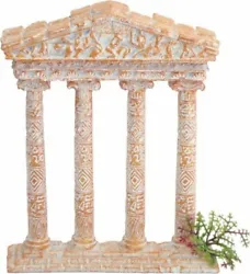 Une superbe décoration quatre colonnes pour votre aquarium. - Décor en résine rappelant lépoque antique - Convient...