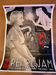 Pearl Jam poster from Ft Worth 9/13/23 showMint condition, ships in poster tube