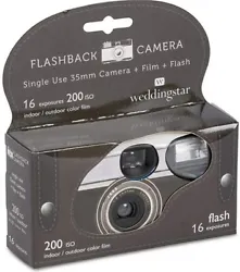 Brand new WeddingStar Disposable Camera.   400 ISO with Flash Color Film.  Great for weddings, graduation, events! ...