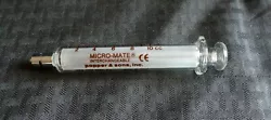 Model: 10cc Perfektum Micro-Mate Glass Syringe w/ Luer Lock. Capacity: 10cc (10mL). Our inventory is sourced through...
