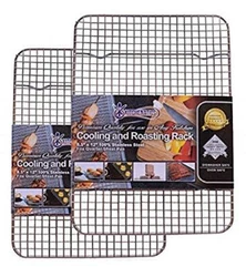 OVEN, GRILL AND DISHWASHER SAFE ROASTING RACK: The baking racks for cooling and cooking are heat-resistant up to...