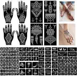 ★Fun Experience: Our henna tattoo stencils can help you to make perfect temporary tattoo within a few minutes.