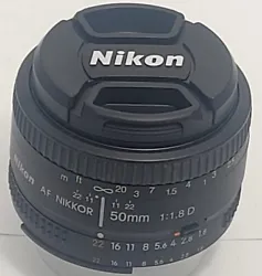 Nikon AF FX NIKKOR 50mm F/1.8D Lens for Nikon DSLR Cameras. Certified.  Nice 50mm prime lens from Nikon.   The Nifty...