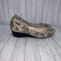 Womens Size 11 cole Haan Snake Print Wedge EUC.