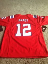 Tom Brady Patriots Jersey. Youth. New. Nike • size medium 10/12There is stitching around name on back but letters are...