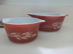 Two casseroles in good condition. Some scratches on the paint and inside the casseroles, utensil marks. No returns