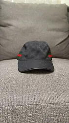 Gucci baseball cap black authentic adjustable strap.