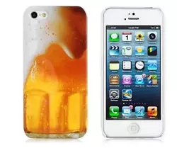 Superbe coque verre de bière compatible Iphone 5 et 5S.