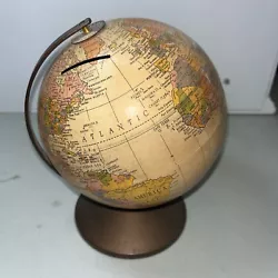 The Revere Six Inch Litho Globe by Replogle Desk Table Top Display. 8 inch total height, 6 inch globe Artsy Vintage...