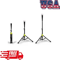 Practice like a pro with the Athletic Works Adjustable Travel Batting Tee! These batting tees for softball, baseball...
