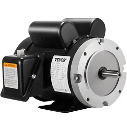 VEVORs single phase electric motor is rated at 2 HP 1745 RPM and can be connected to 115/230V incoming power devices....