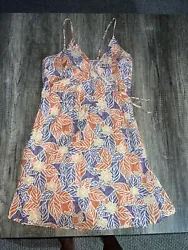 Patagonia Pataloha Size 8 Dress Hawaiian Floral Pockets Wrap Elastic Sundress.