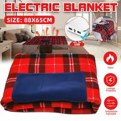 Low Consumption: Energy-saving and warm, car heating blanket, suitable for autumn and winter seasons. 1 x USB Electric...