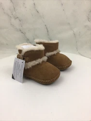 UGG Lemmy II Toddler Kids Chestnut Suede & Sheepskin Bootie Size 0/1 NIB.