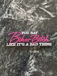 Woman Girl Biker Bitch Motorcycle Patch Iron On 3” Funny Rider Jacket Vest HatNice looking patch great to add to your...