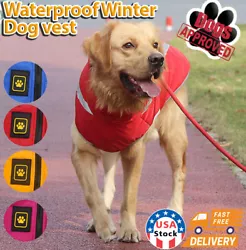 Waterproof Warm Winter Dog Coat Clothes Dog Padded Fleece Pet Vest Jacket Large. Feature:Waterproof Winter Dog Vest....