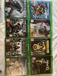 Lot de jeux xbox one comprenant:-watch dogs -gear of war 4 -goat simulator-fallout76-titanfall2-just cause 3-borderlands