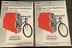 (2) Giant RED Large BIG XL Gift Bag 60”x72” - Perfect for …Bicycles, Scooters, Televisions & other large gifts....