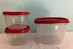 Two 2-cup containers with lids and one 7 cup container with lid.Sale is final and price is firm.