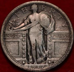 Here we have one 1917 Standing Liberty Quarter. The coin is in raw uncertified condition and is a very nice coin....