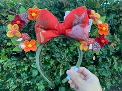 New Style! Features best friends Bambi and Thumper on red bow and felt flowers, acorns, and leaves on ears. Bambi,...