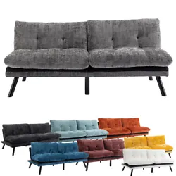 The size of this sofa bed is suitable for small Spaces, and the simple and unique modern design gives a relaxed and...