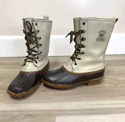 See all photos for details these boots are in excellent condition. One boot missing upper hook and loop strip to keep...