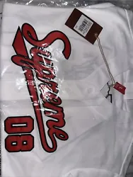 Supreme Mitchell & Ness Downtown Hell Baseball Jersey FW23 Large White. Condition is New with tags. Shipped with USPS...