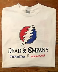 Dead and Company 2023 Summer tour short sleeve t-shirt in white, sports grey, or ash grey with tour dates on back....