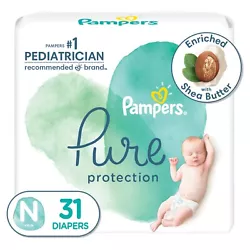Pampers Pure Protection Disposable Diapers Newborn 31 Count.