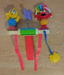 Vintage 1995 Sesame Street Preschool Toy Elmo Big Bird. Good condition, shows age yellowing. Some paint loss.