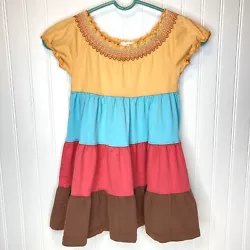 There are a few marks on the front of this dress. On the bodice there is a faint ink mark and on the skirt, there are a...
