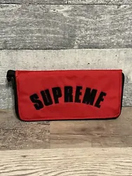 Supreme The North Face Embroidered Arc Logo Zip Up Organizer Red SS19 One Size.