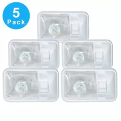 RV 12v Bright Interior Single Dome Leisure LED Ceiling Lights Free Shipping Ships Same Or Next Business Day ---5 pack -...