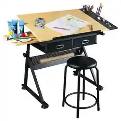 Specifically designed for creative use, this table with stool by Artists Loft is the perfect workspace for arts and...
