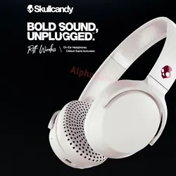 Enjoy music during your workouts or daily commute with these white Skullcandy Riff wireless Bluetooth on-ear...