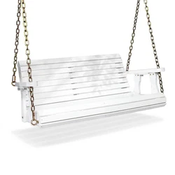 【Easy Assembly】After our test on the sample of the wooden patio porch swing, 2 persons can finish the whole process...