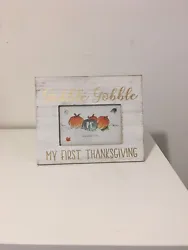 My First Thanksgiving Desk Frame Pier1 imports. Scratch on it