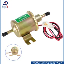 Inline Fuel Pump Inlet & Outlet: 8mm, Internal Valving to Prevent Back Flow. - UNIVERSAL FIT FOR GAS AND DIESEL...