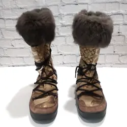 Condition: These Boots are in overall good USED condition. However the fur is coming off and will need to be re-glued /...