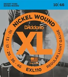 EXL11o EXL110 EXL110 EXL110. DAddario EXL110. EXL110 Nickel Wound, are precision wound with nickelplated steel onto a...