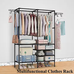 Simple and chic design adds instant storage to your room. This portable coat rack is made of highly-quality iron pipe,...
