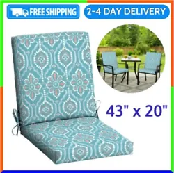 Take a vacation in your own backyard with the Mainstays Turquoise Blue Outdoor Dining Chair Cushion. It is the perfect...
