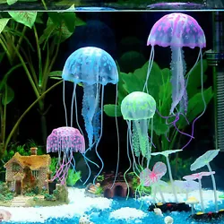 🐟 A beautiful and life-like artificial jellyfish to decorate your fish tank. 🐠 Simply apply it to the tank wall,...