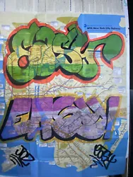 “EASY “GRAFFITI Urban Art Street art SUBWAY MAP Easy Rammellzee Dondi Seen.