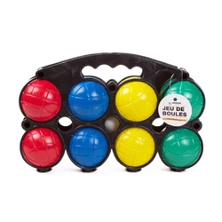 8 boules multicolores diamètre 7cm environ.
