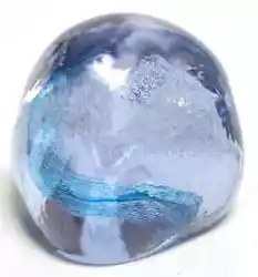 Caithness Caithness Paperweight Pebble-Blue/White - Boxed Clear.