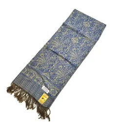 Blue with Gold Paisley Print.